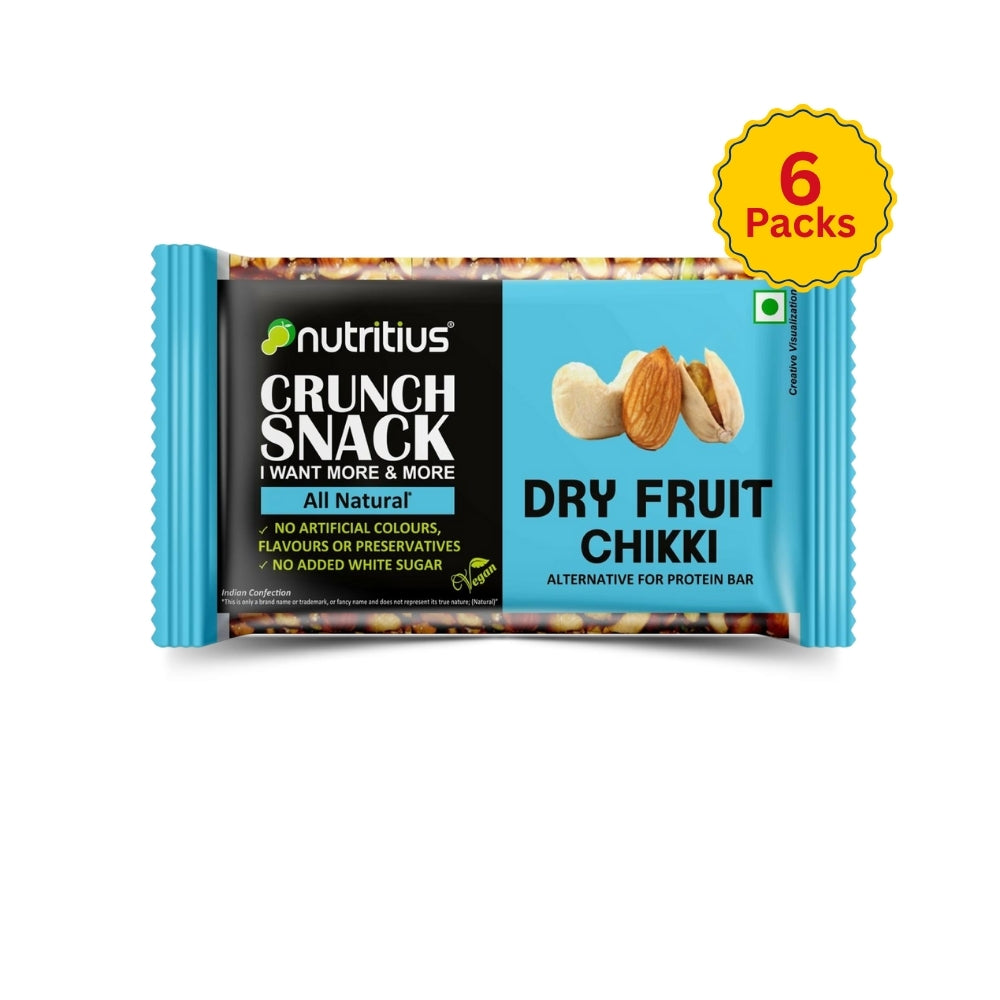 Dry Fruit Chikki, 100 gm X 6 pack