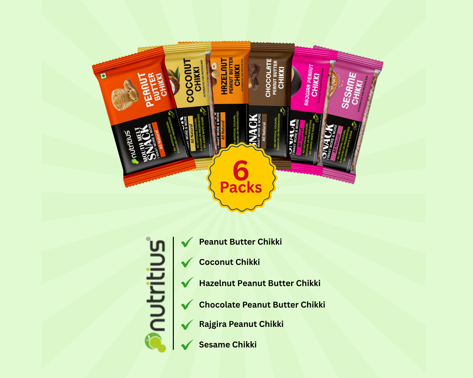 Nutritius Family Combo Chikki  6 Pack