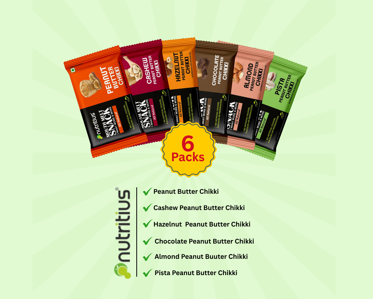 Nutritius Family Combo Chikki  6 Pack