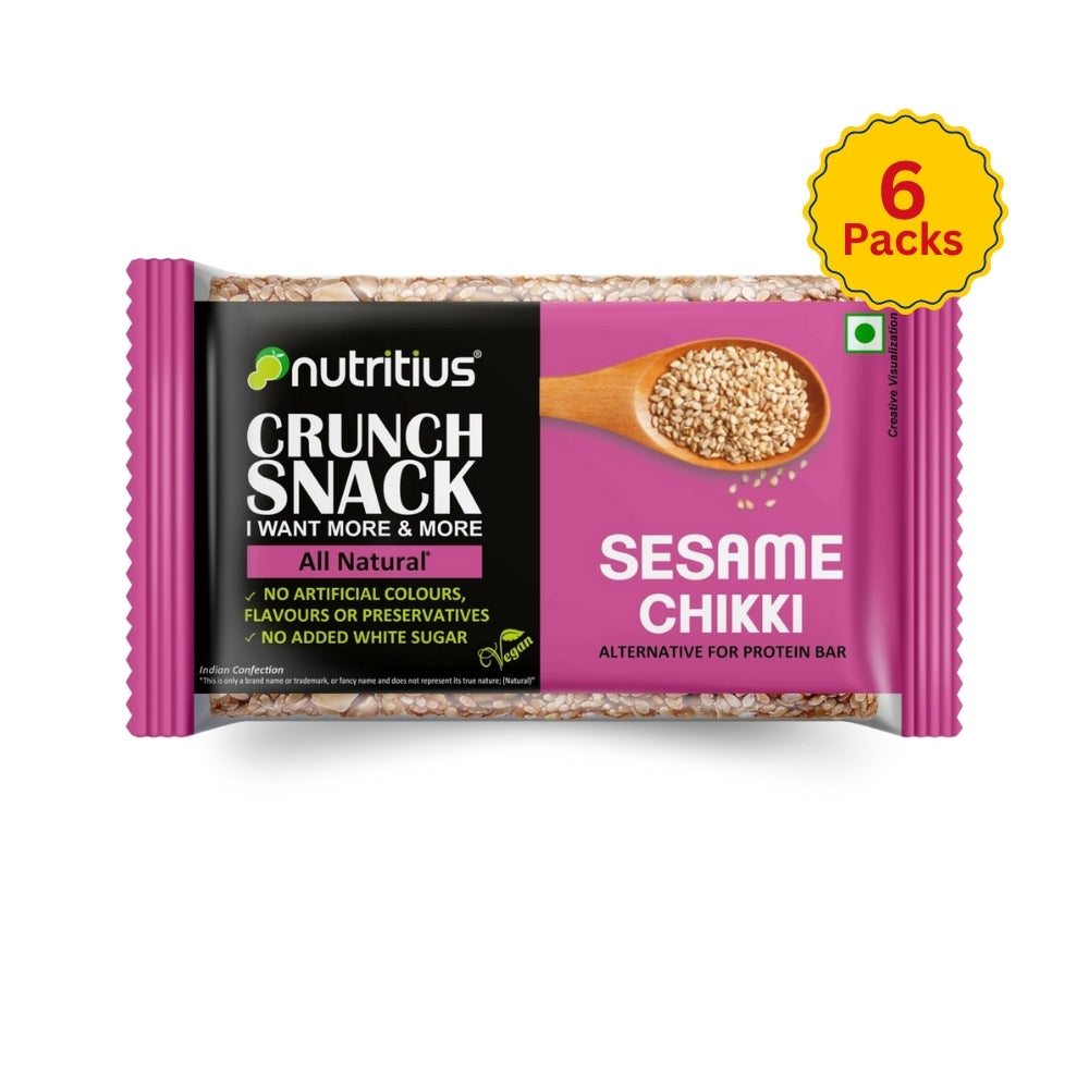 Sesame Crunch Chikki, 100 gm X 6 pack