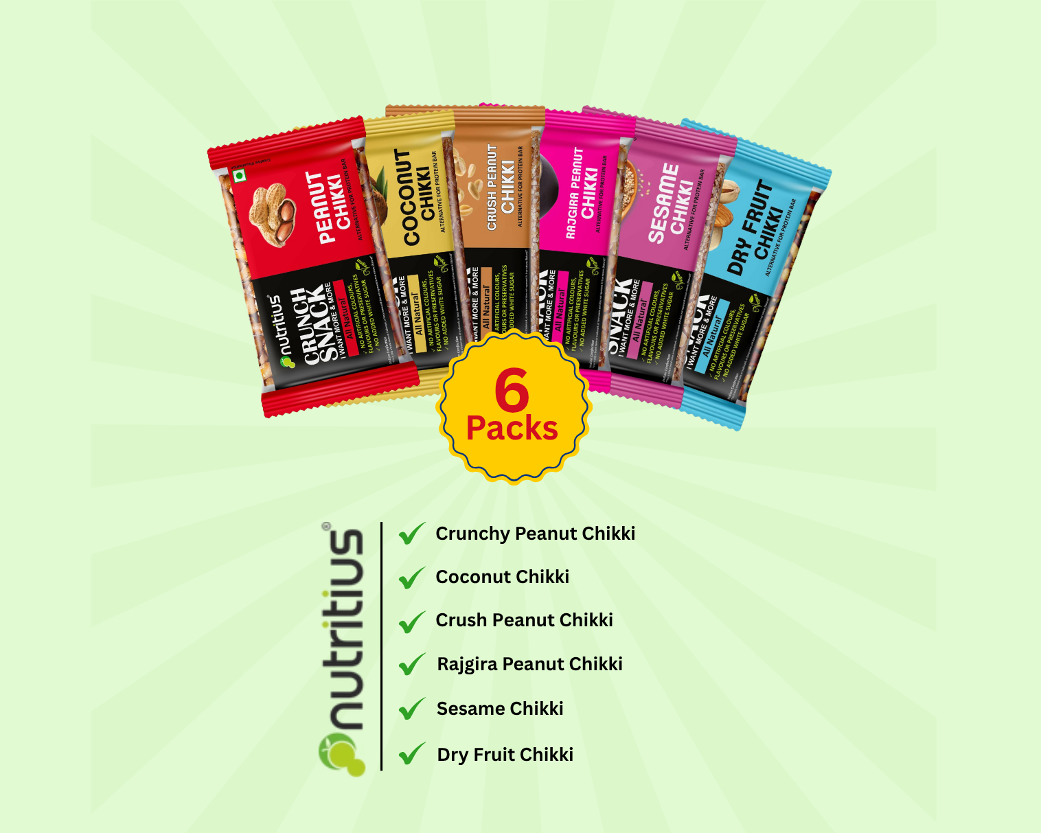 Nutritius Family Combo Chikki  6 Pack