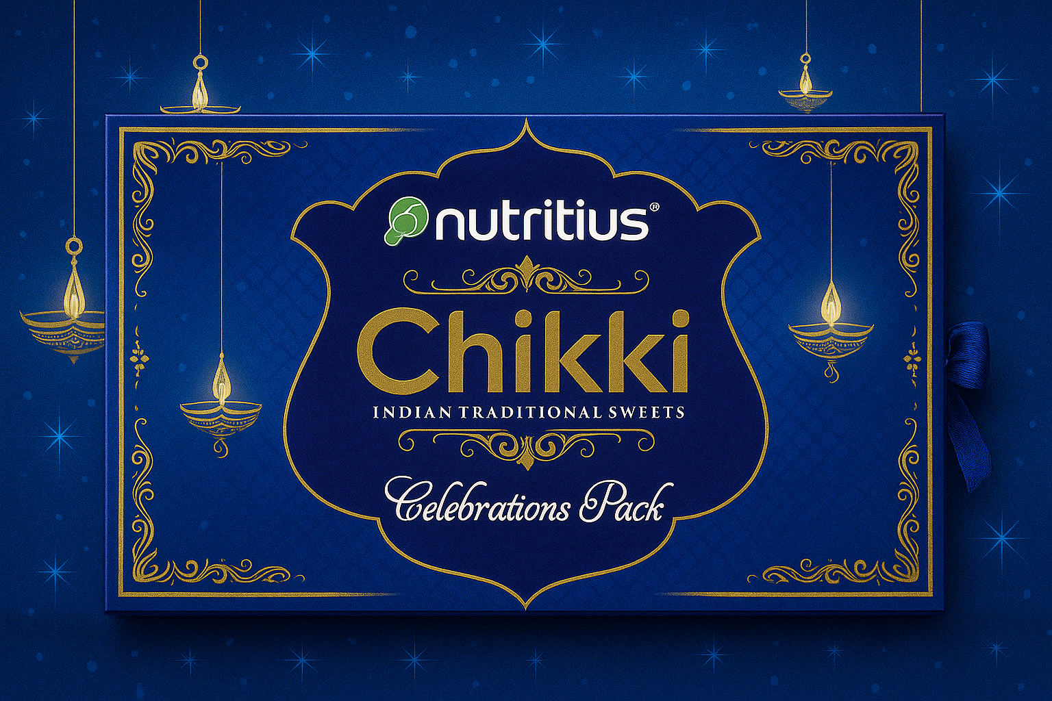 Nutritius Blue Celebration Chikki, 4 Pack