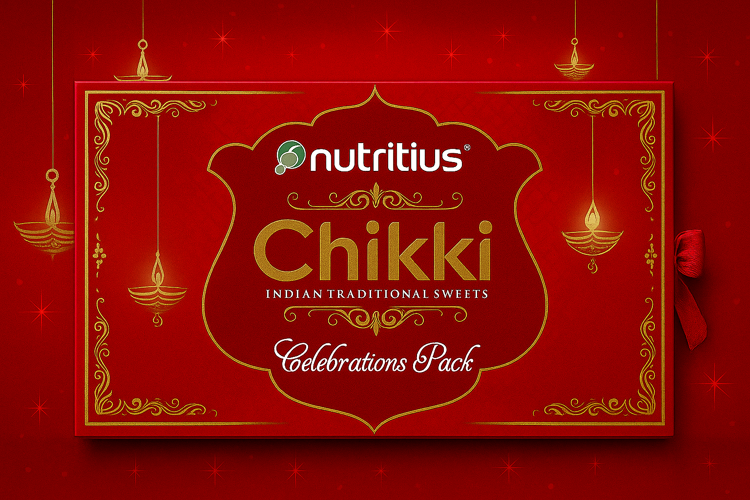 Nutritius Red Celebration Chikki, 4 Pack