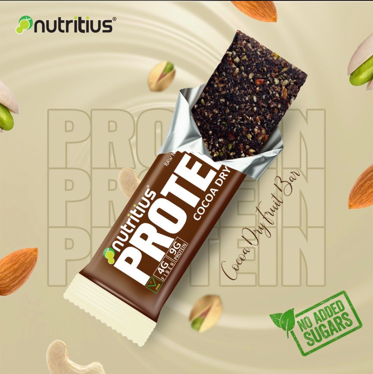 Nutritius Cocoa Dry Fruit Protein Bar