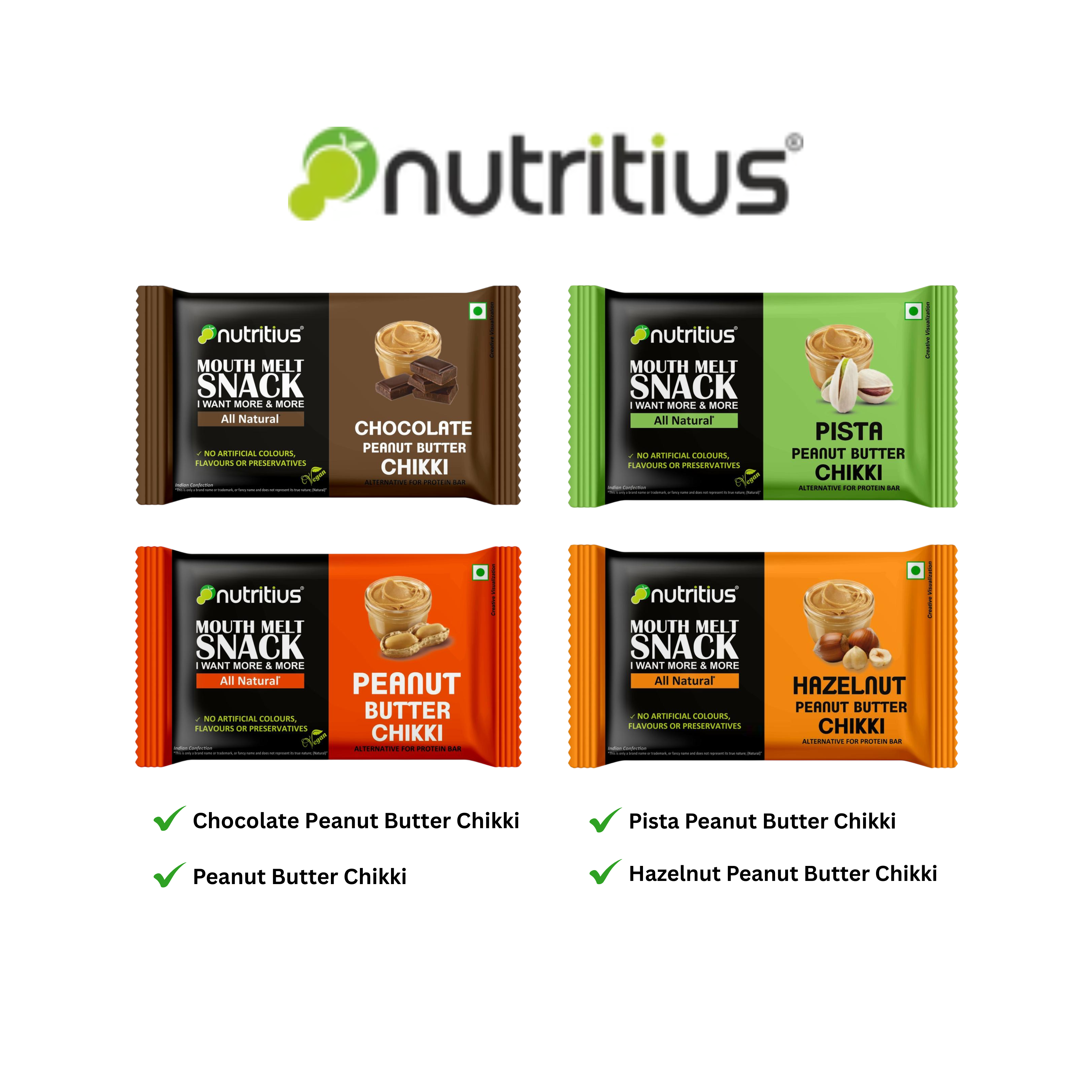 Nutritius Red Celebration Chikki, 4 Pack