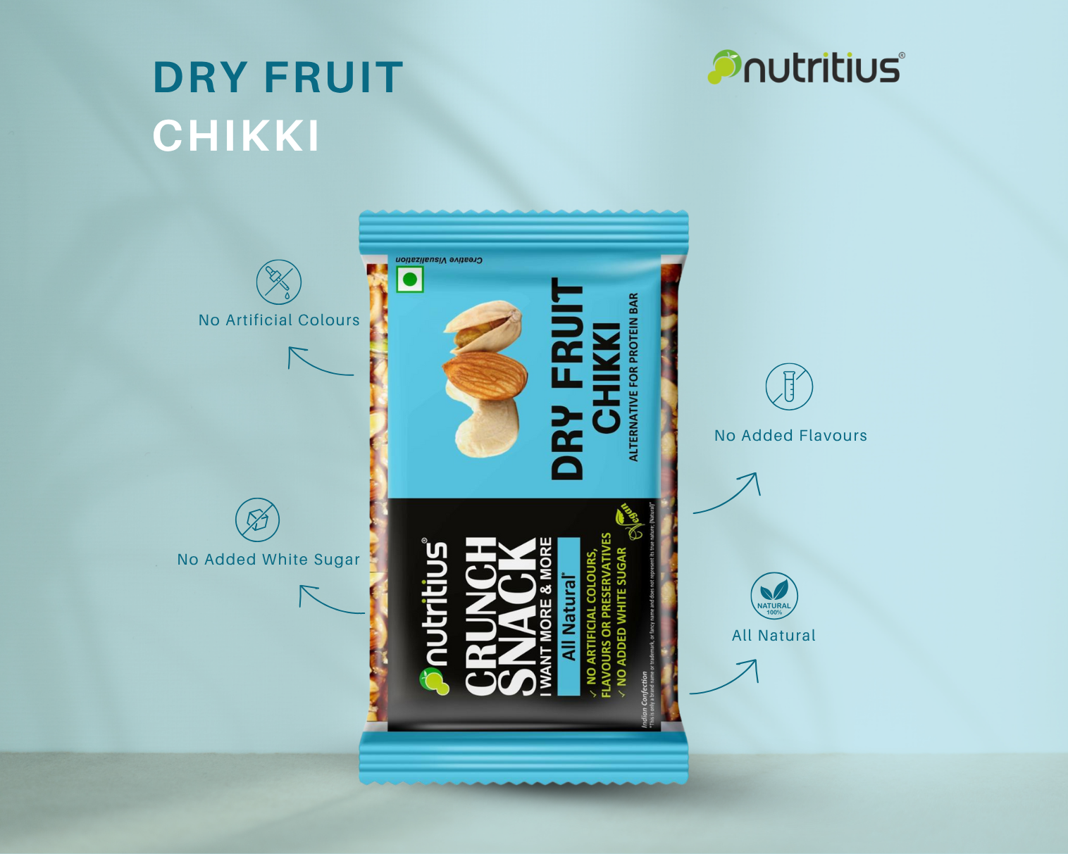Dry Fruit Chikki, 100 gm X 6 pack