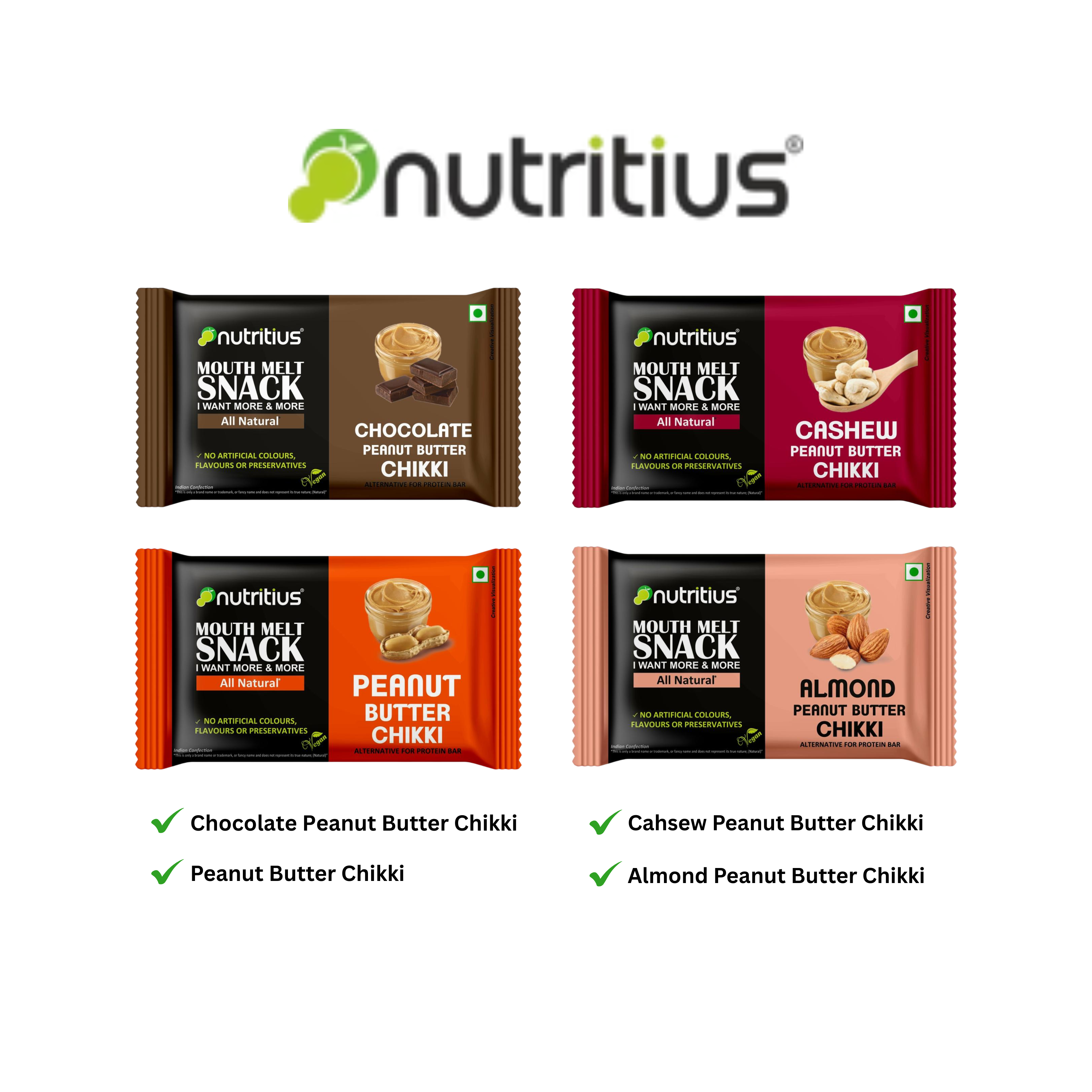 Nutritius Blue Celebration Chikki, 4 Pack