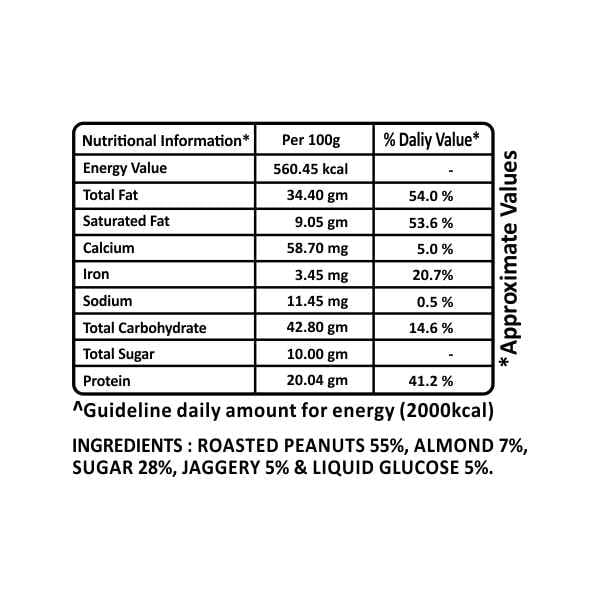 Almond Butter Chikki, 120 gm X 6 pack – Nutritius